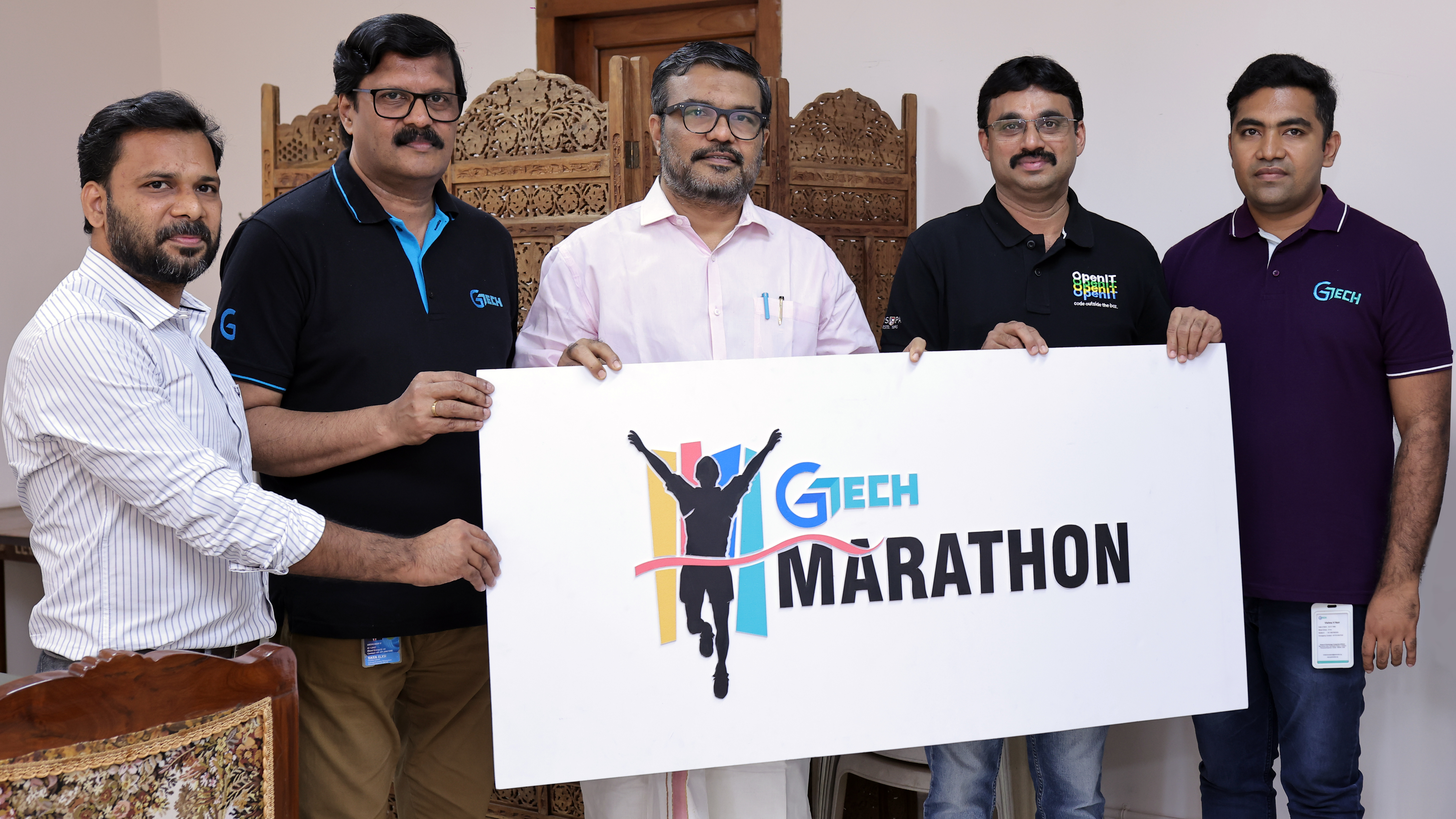 Minister Rajesh unveils ‘Drug Free Kerala’ GTECH Marathon Logo